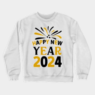 Happy New Year 2024 Groovy Crewneck Sweatshirt